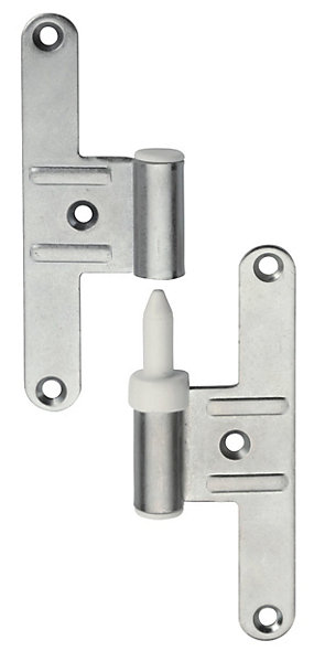Lame mâle pour paumelle bois universelle forme en T droite acier zingué blanc - MERMIER - M-789271