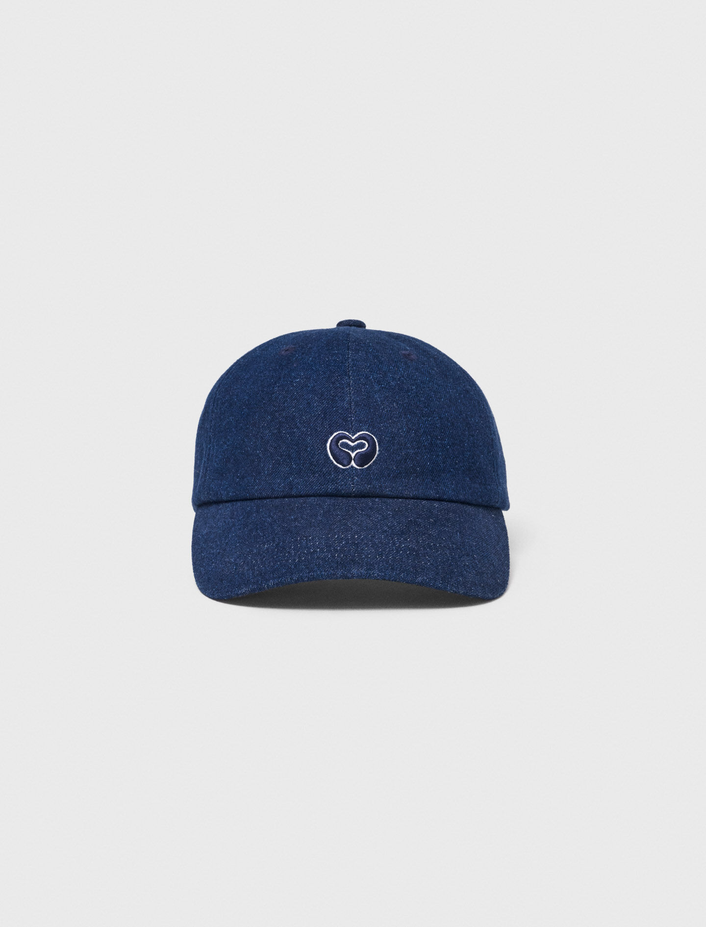 Casquette à logo en denim brut