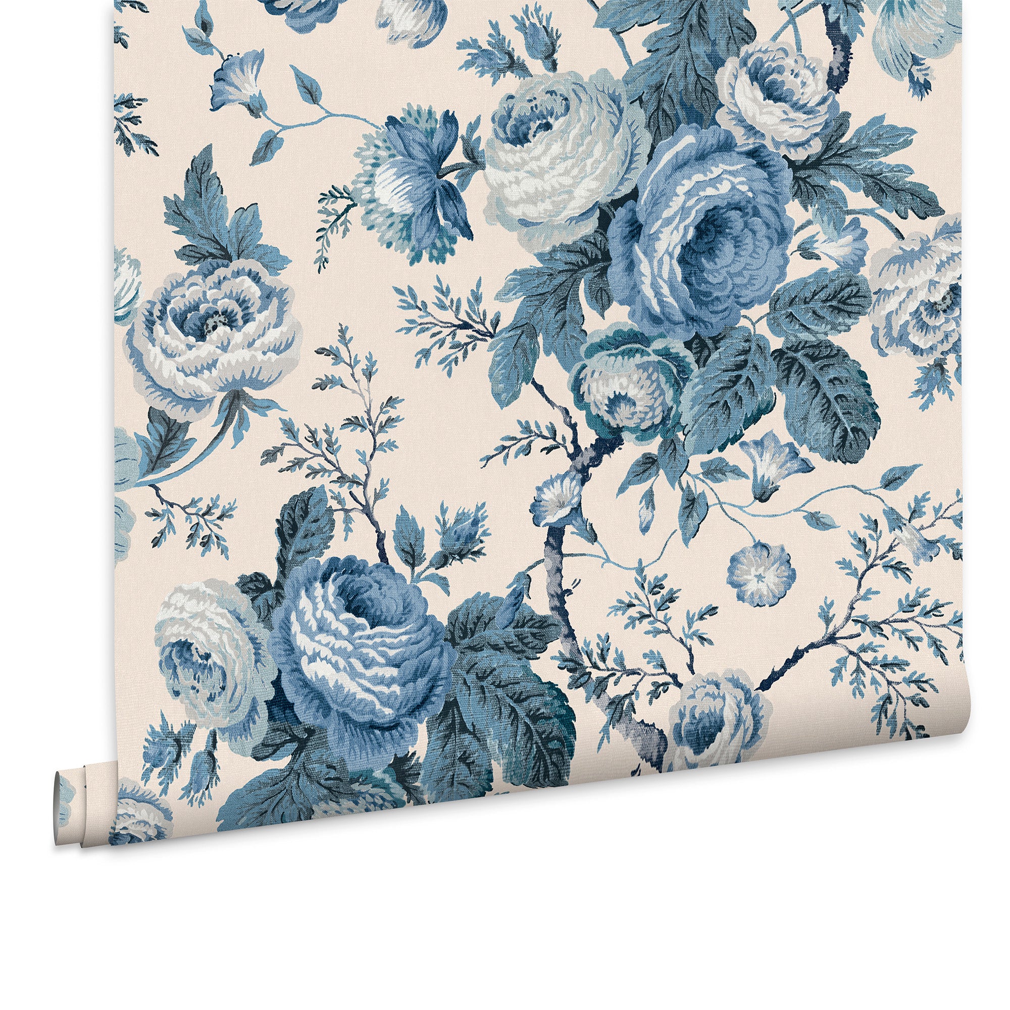 Laura Ashley Vliesbehang - Uffington Roses Dark Seaspray 10mx52cm