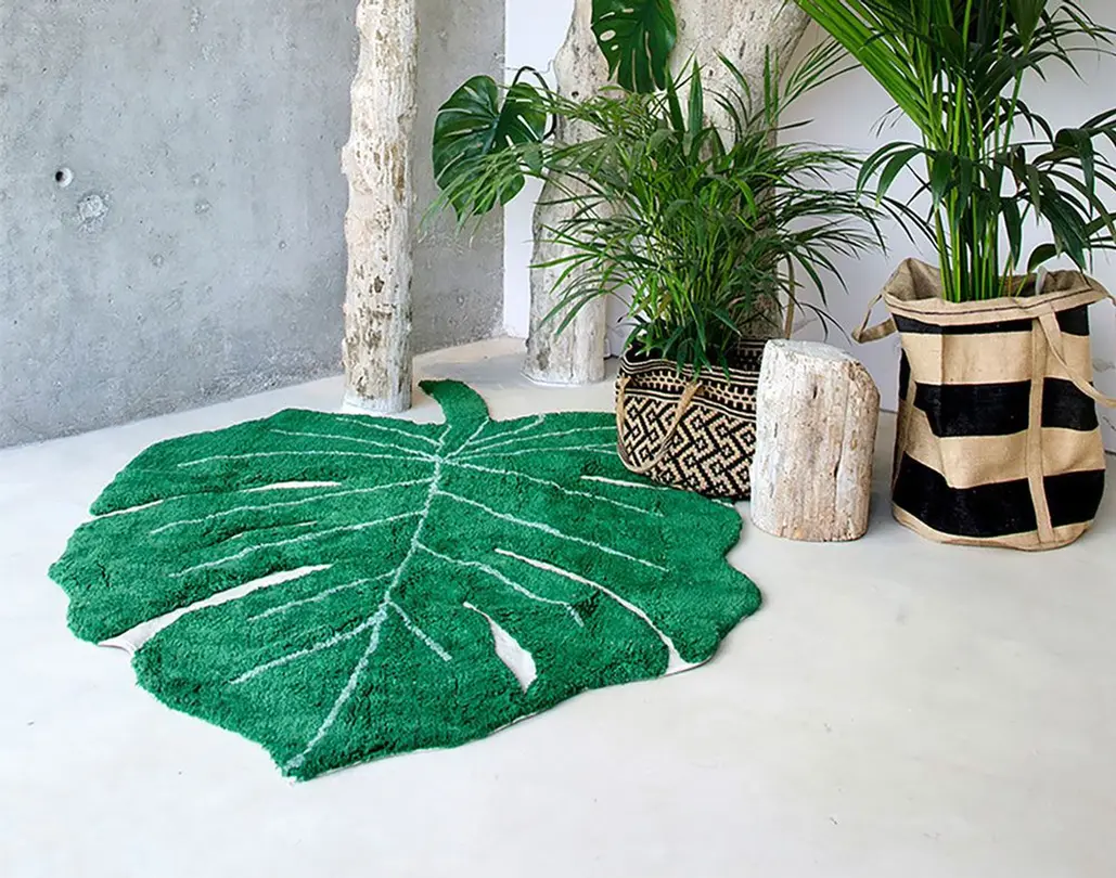 Kurzflorteppich Monstera