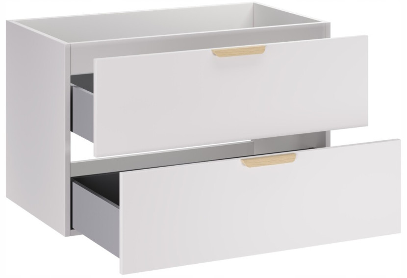 Szafka łazienkowa ASTER WHITE z blatem i regałami 120 cm biały mat