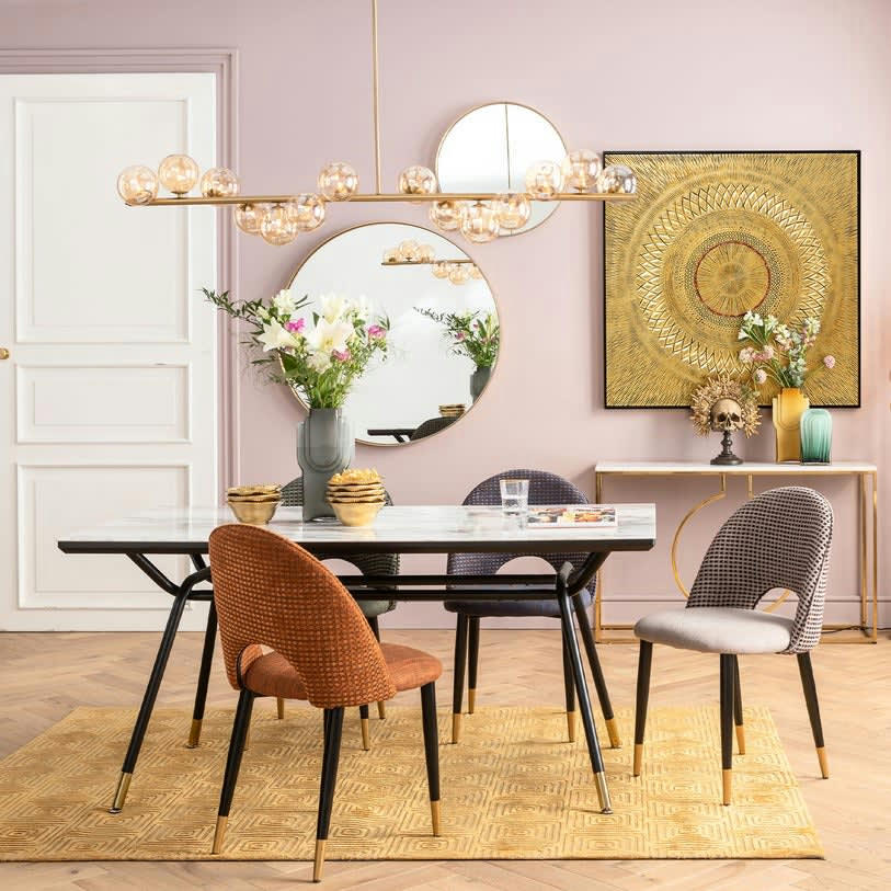 SCALA BALLS - Suspension en verre et acier doré