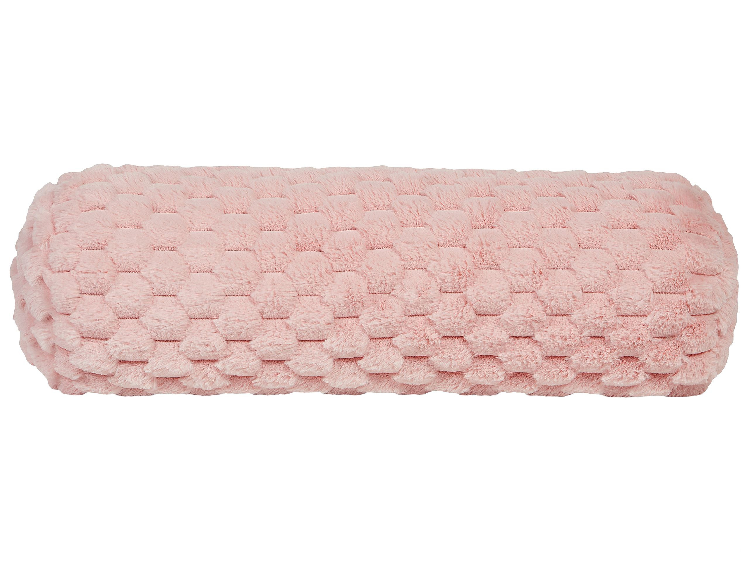 Poduszka dekoracyjna 22 x 60 cm podłóżna różowa