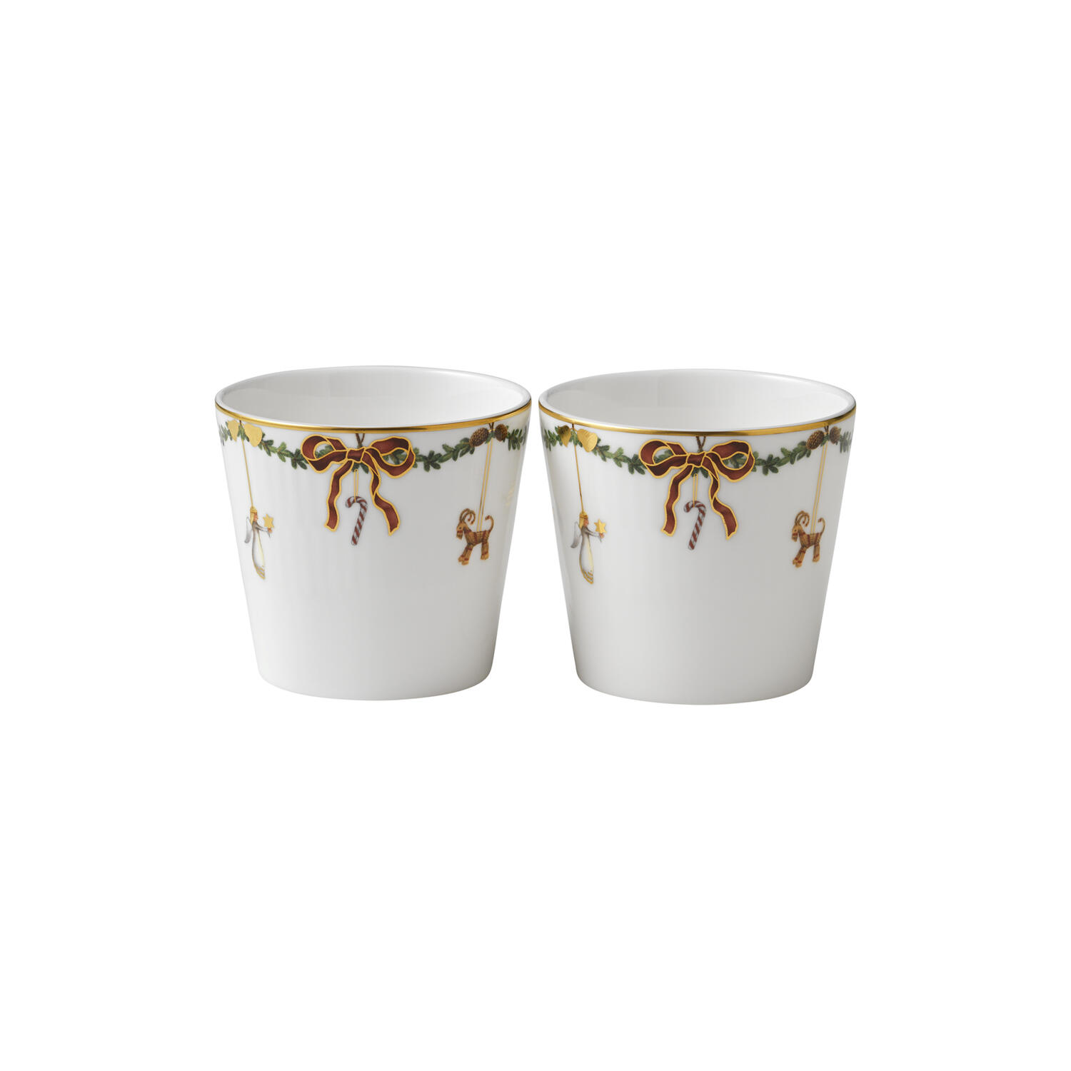 Stjerne Riflet Jul serveringskop 30 cl, 2 stk