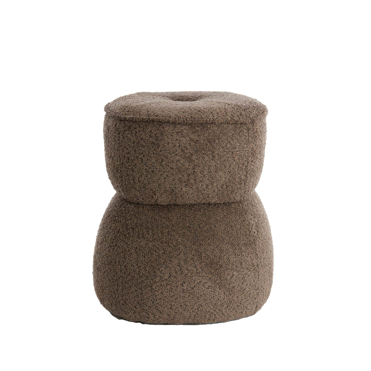 Light & Living poef LEYLA - bruin - Ø40cm