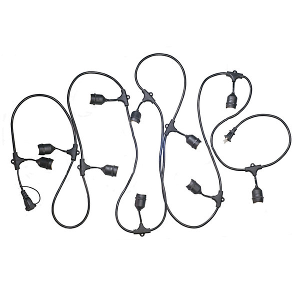 Guirlande Guinguette LED 10M IP44 pour 10 ampoules E27 (non fournies) - SILAMP