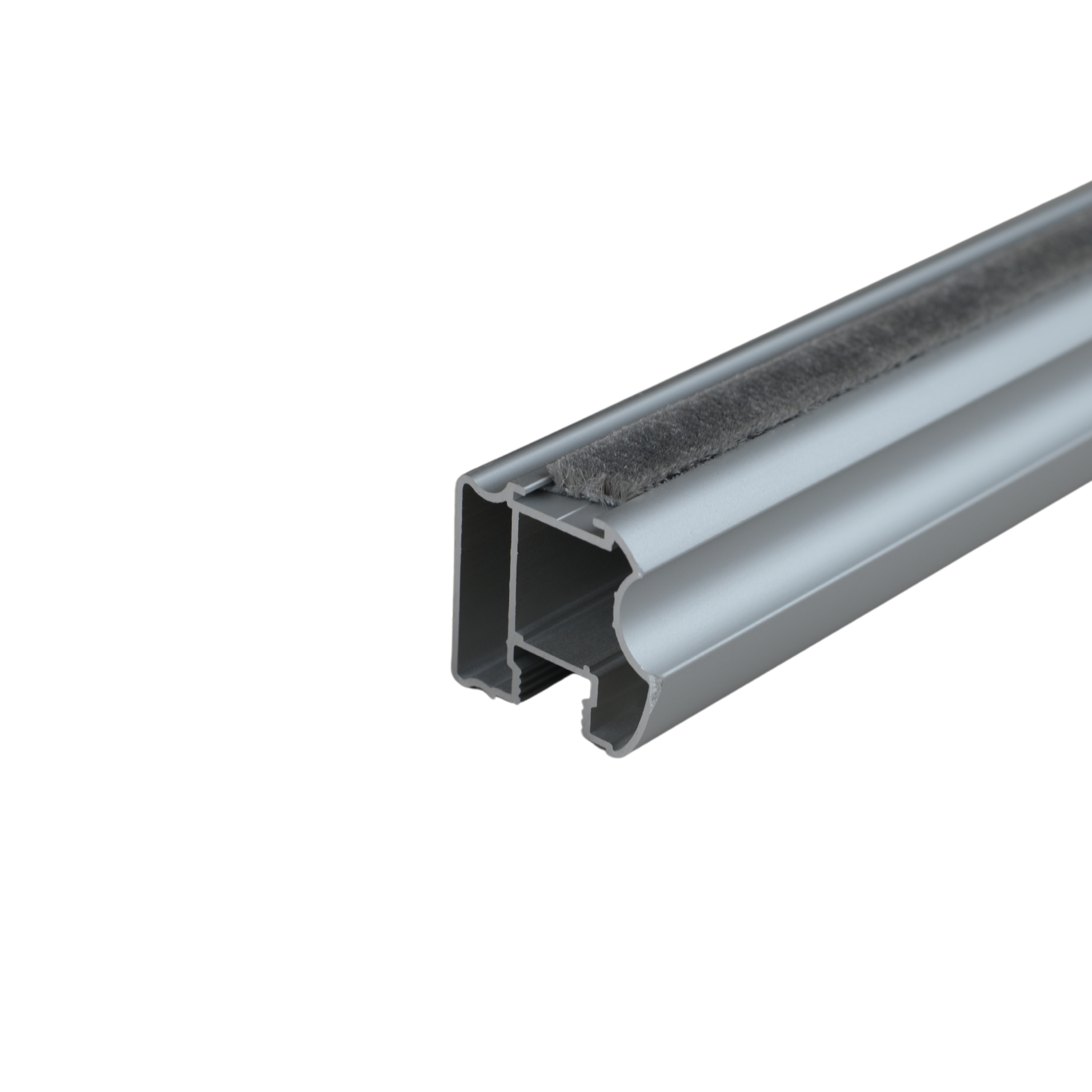 Szczotka odbojowa, wsuwana do drzwi przesuwnych 14x4 mm - Szara 6 metrów