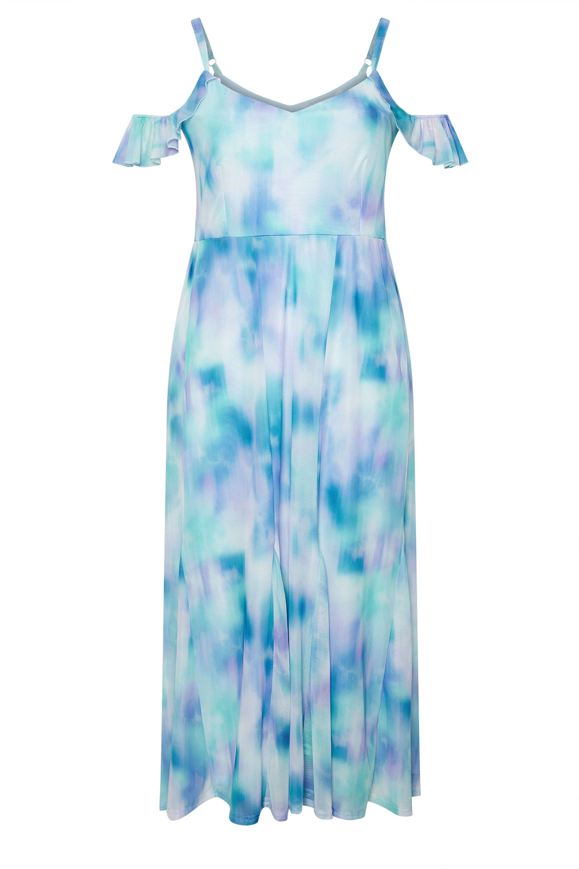 Yours Abstract Cold Shoulder Midi Dress