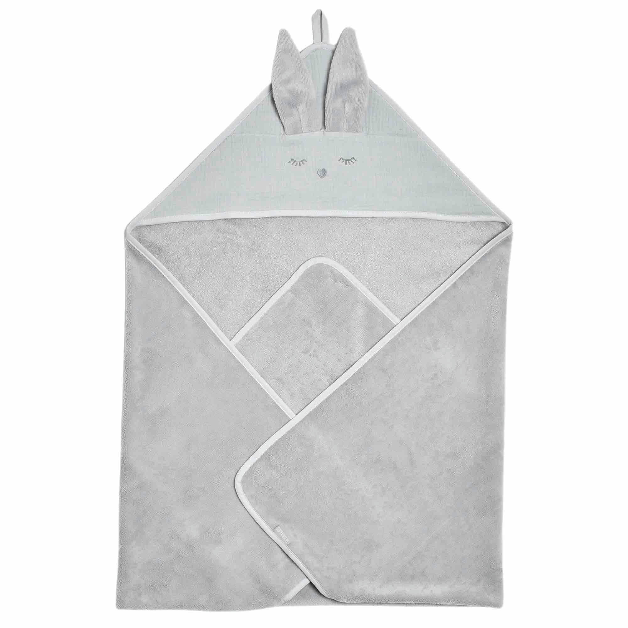 - Cape de bain en bambou et gaze de coton  100 x 100cm