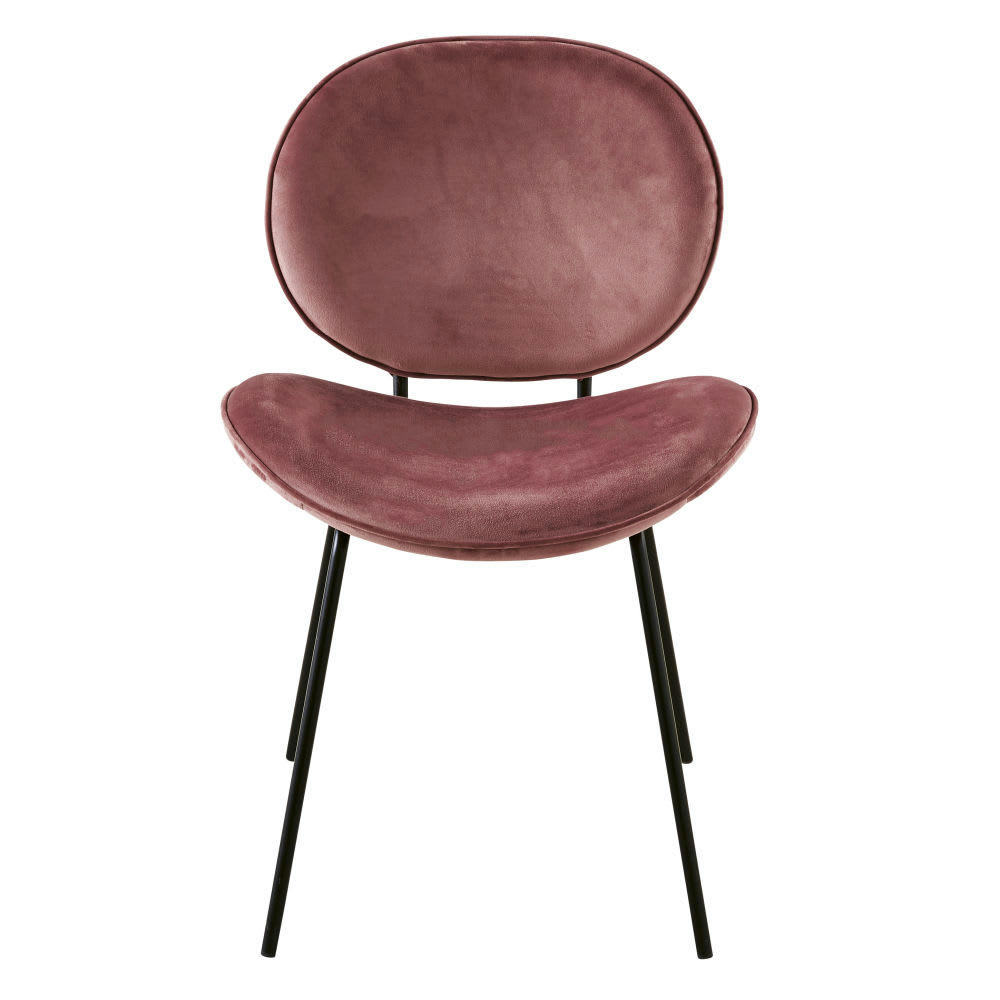 Luna - Chaise en velours terracotta