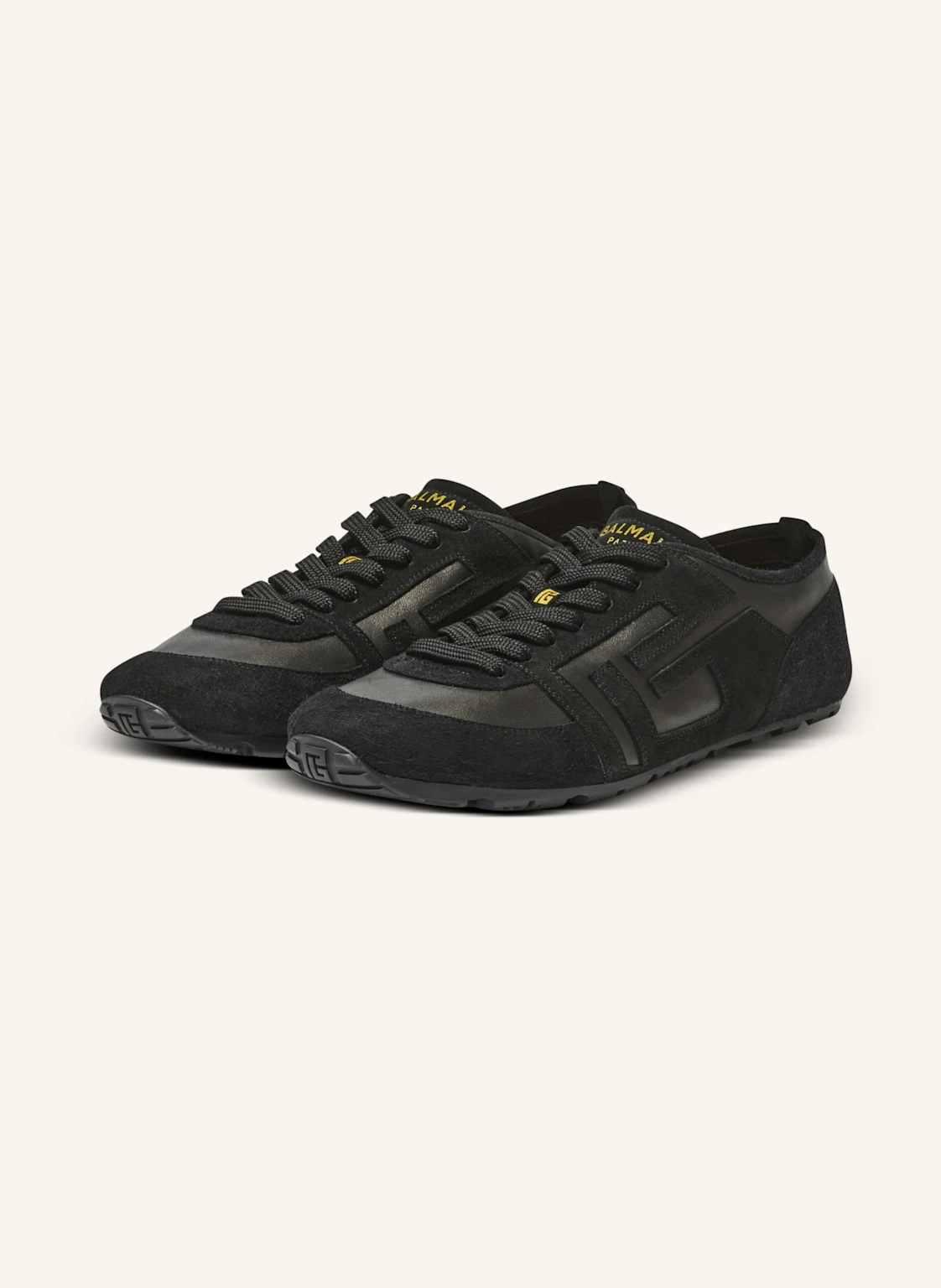 BALMAIN Sneakers Racer 45 aus Wildleder und Lammleder