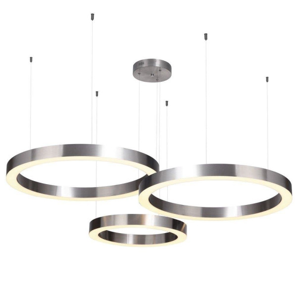 LAMPA WISZĄCA LED nikiel CIRCLE 40 60 60cm okręgi