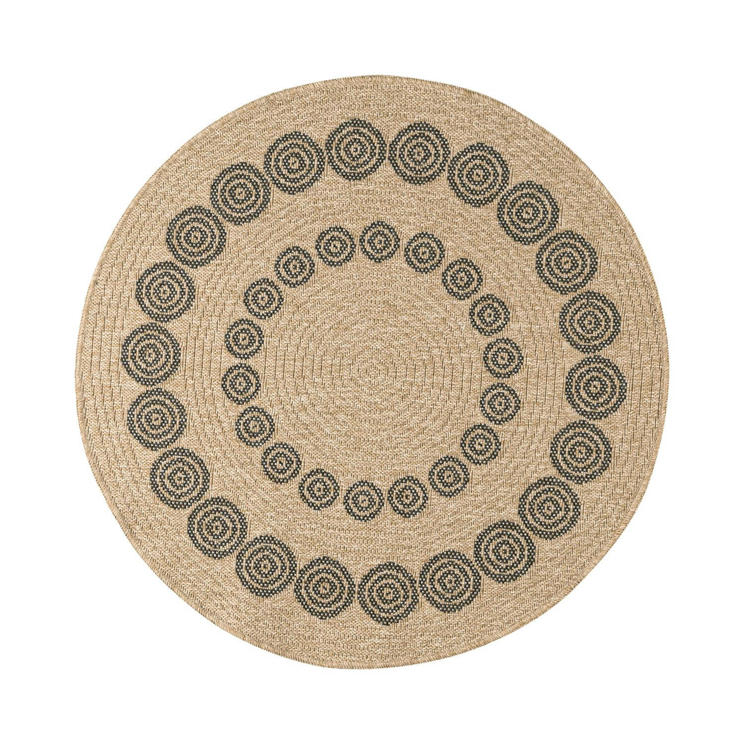 HOYA - Tapis intérieur et extérieur naturel 160x160cm