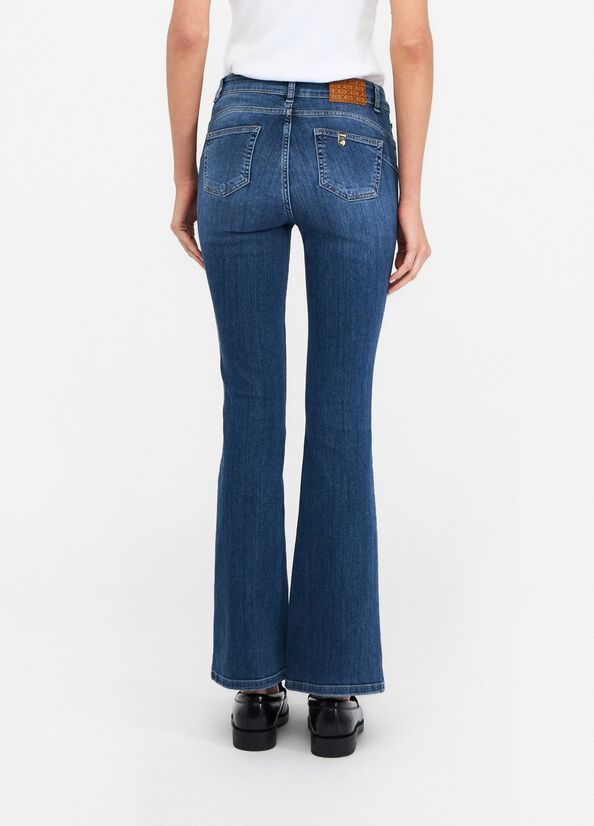 Jeans flare a vita alta