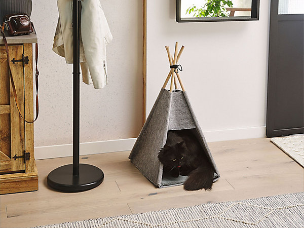 Lit pour animal ULUBEY Filz Gris clair