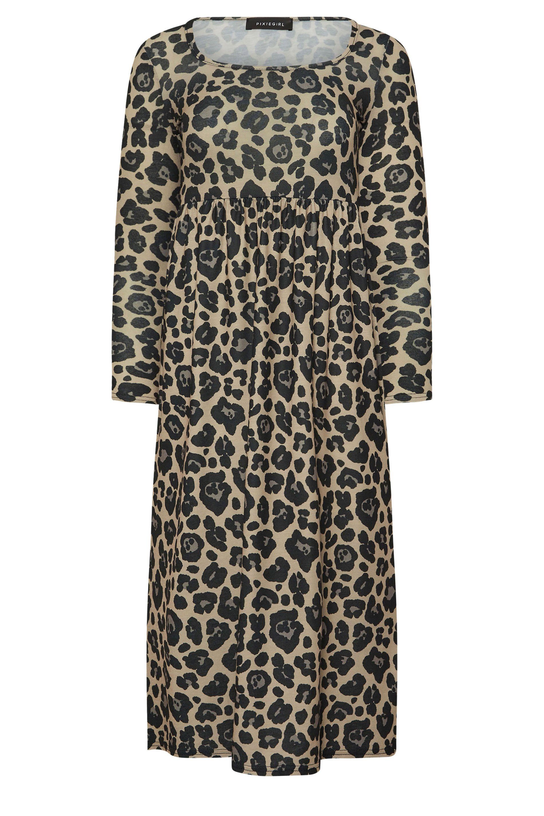 PixieGirl Petite Leopard Tea Dress