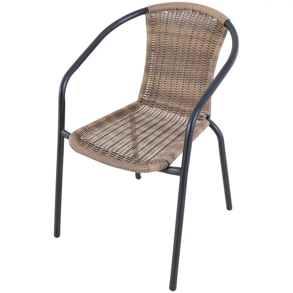 Stapelstoel Brest - zwart - 77x53x58 cm