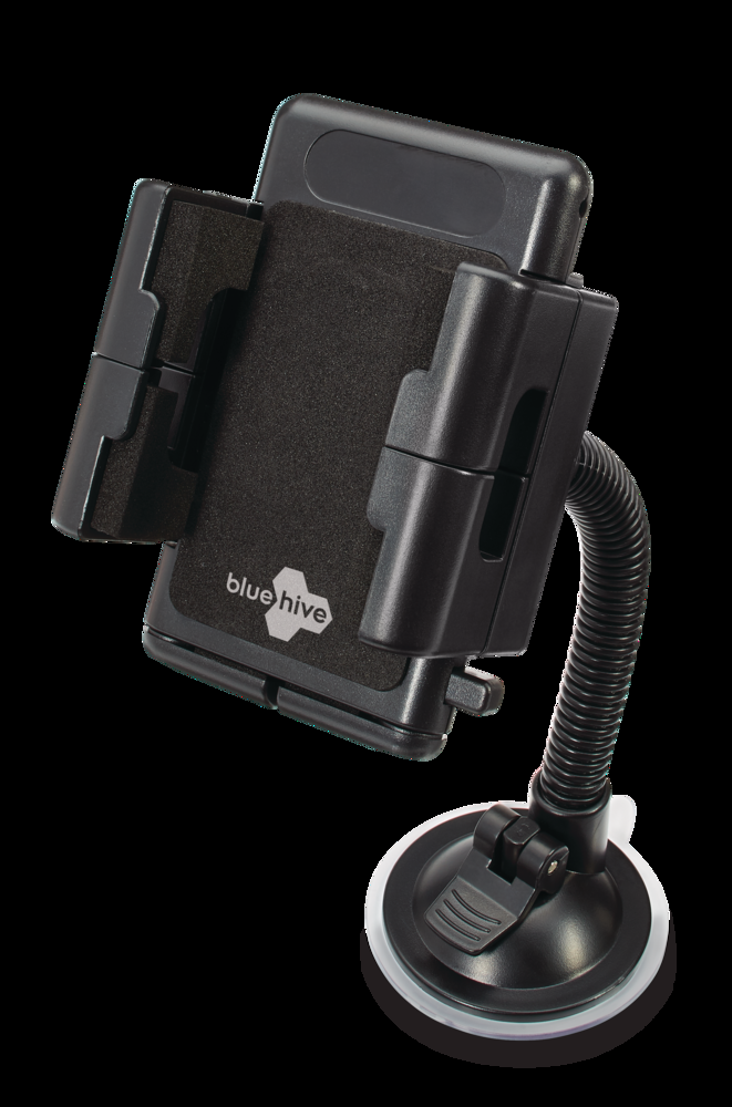 Bluehive Windshield Suction Cup Phone Mount for Most Smartphones and Other Portable Devices