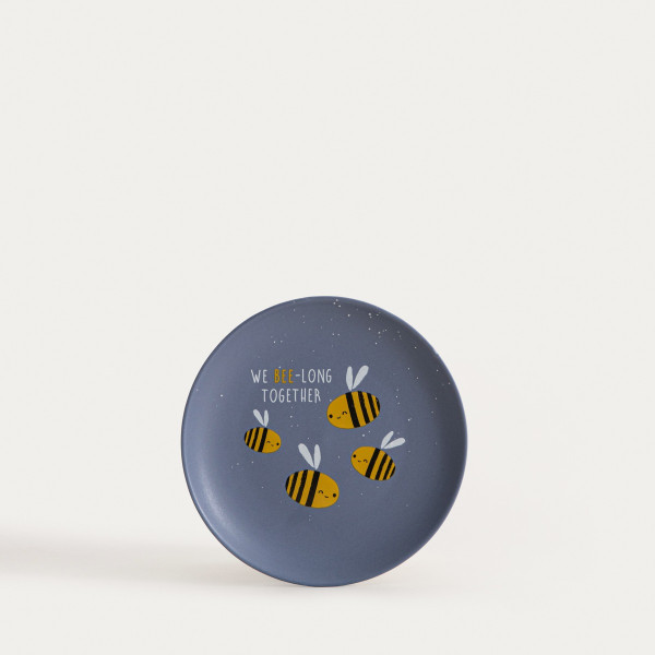 Talerz ANNBEE z pszczołą granatowy 16 cm HOMLA