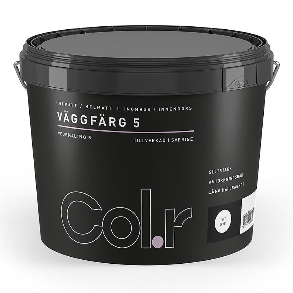 VEGGMALING COL.R HELMATT HVIT 10L