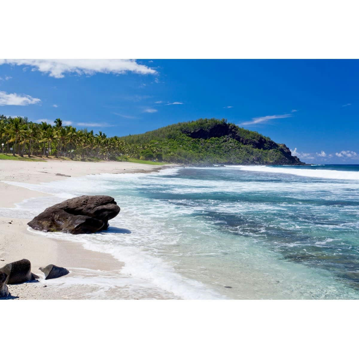 PLAGE - Tableau sur toile grande Anse 65x97 cm