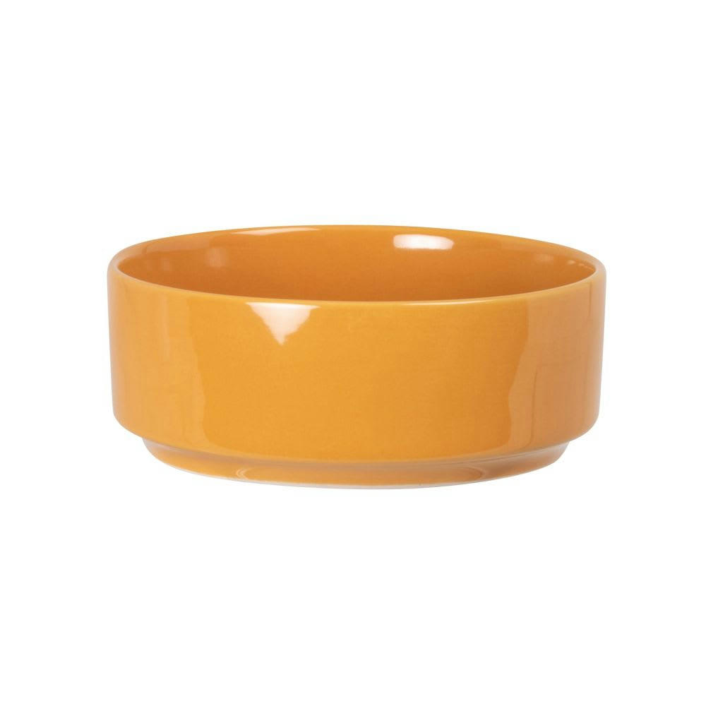- Bol en grès jaune moutarde
