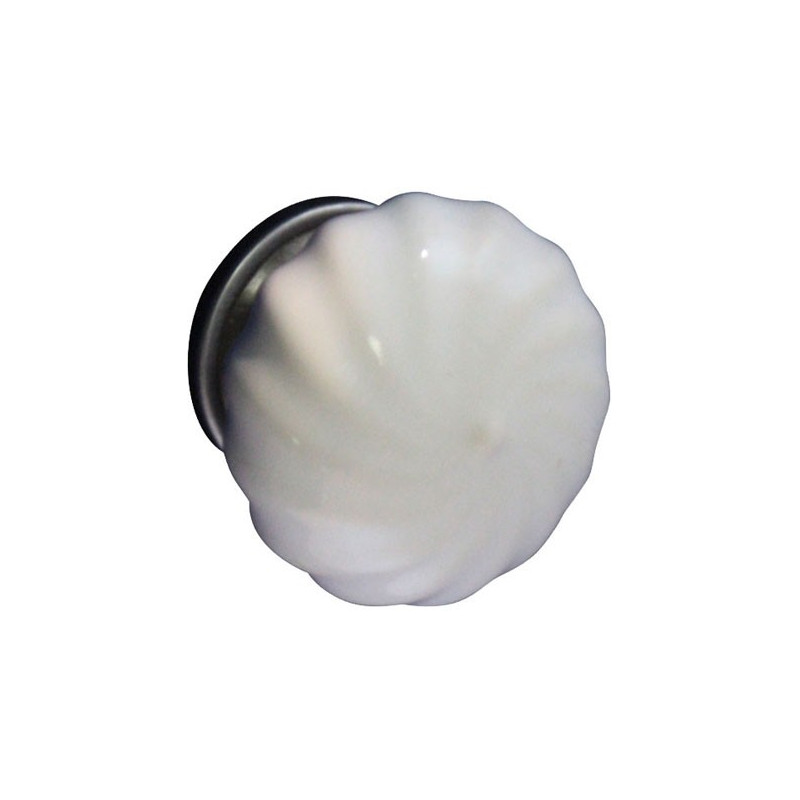 Bouton en porcelaine blanc Ø 40 mm LINEA BERTOMANI