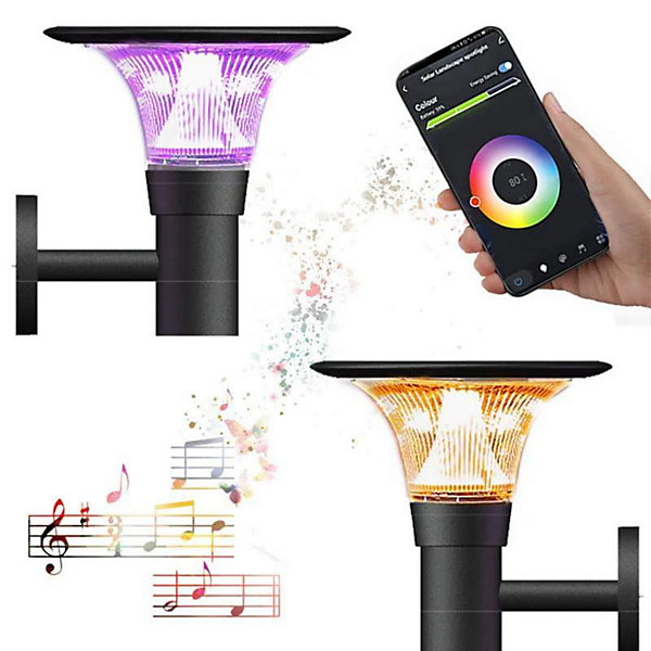 Lanterne Solaire Connectée Murale UFO RGBW IP65 - SILAMP
