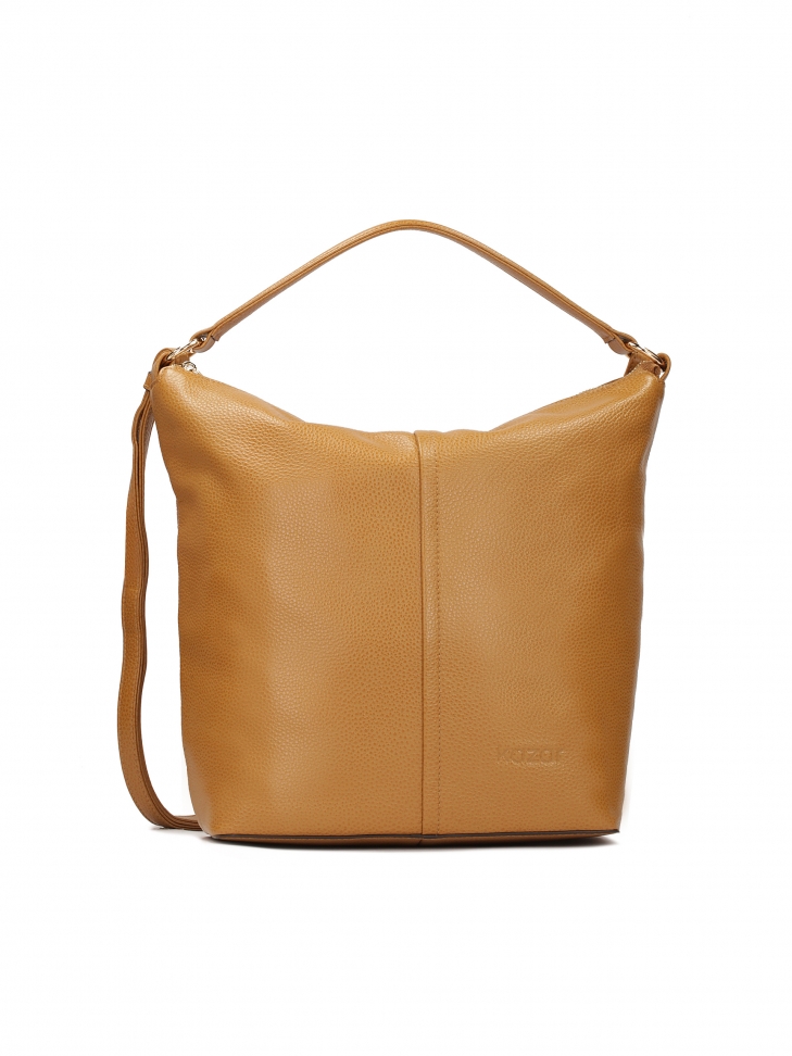Light brown urban leather handbag