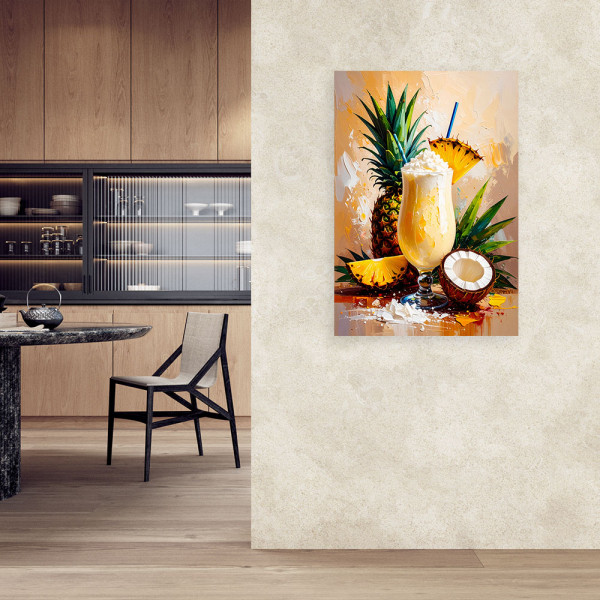 Obraz do kuchni baru jadalni, Pina Colada Tropikalna 20x30