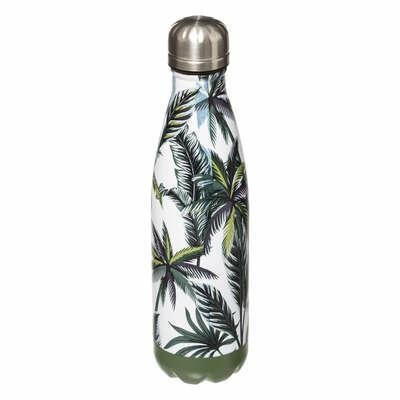 BUTELKA TERMICZNA Iso Tropic Palmy zielona 500ml stalowa