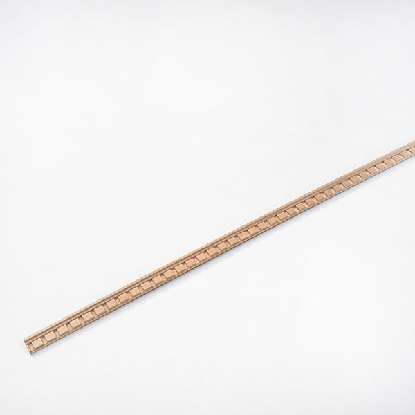 Moulure murale décorative en bois CRENEAU - 1 x 2,4 x 100 cm - Brut sans peinture - Cimaise - Plinthe - Baguette d'ornement