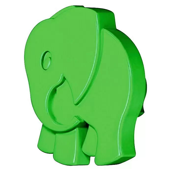 MØBELKNOTT ELEFANT 52X25MM GRØN