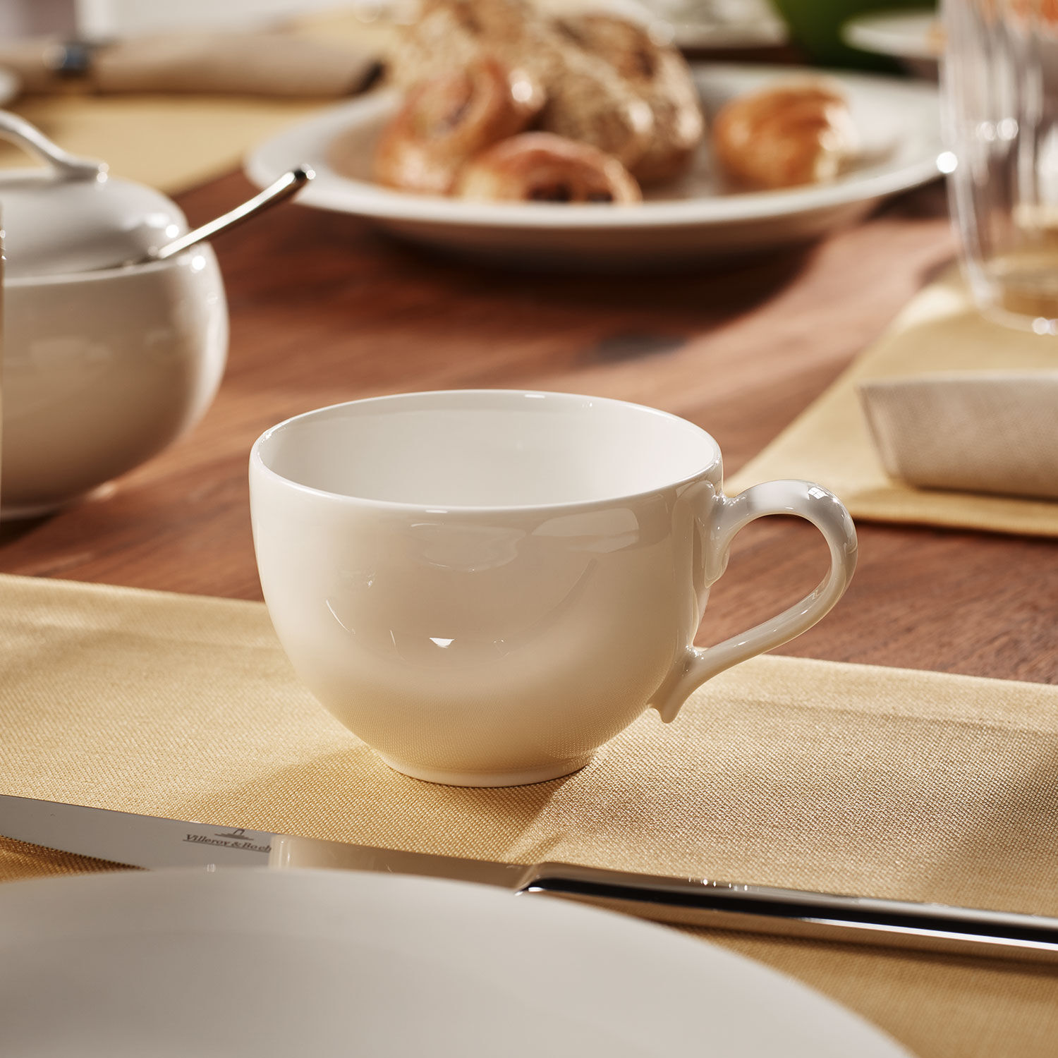 New Cottage Coffee cup - White, 5.1 oz, Premium Porcelain