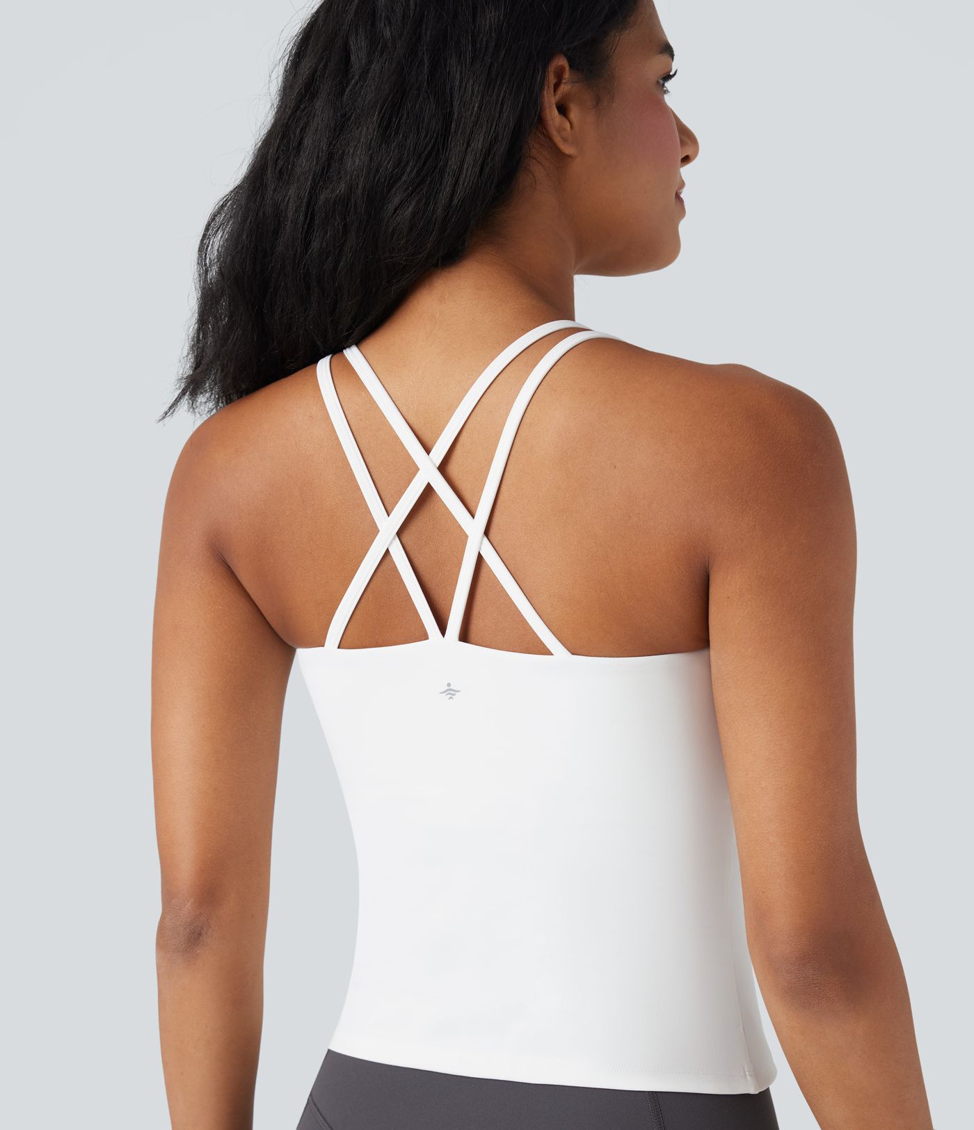 Débardeur yoga SoftlyZero™ Plush double bretelles dos croisé longueur étendue