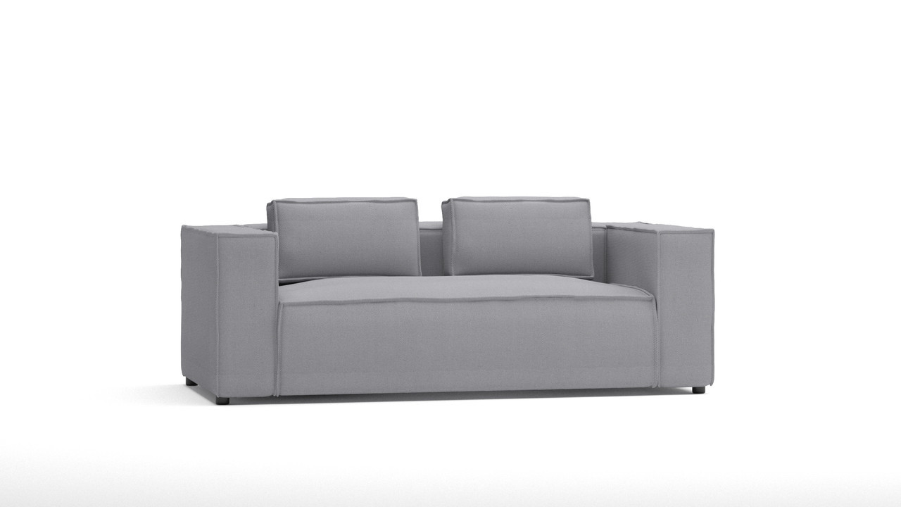 Ropez Cloe sofa 2 osobowa bez funkcji mikrofibra szary