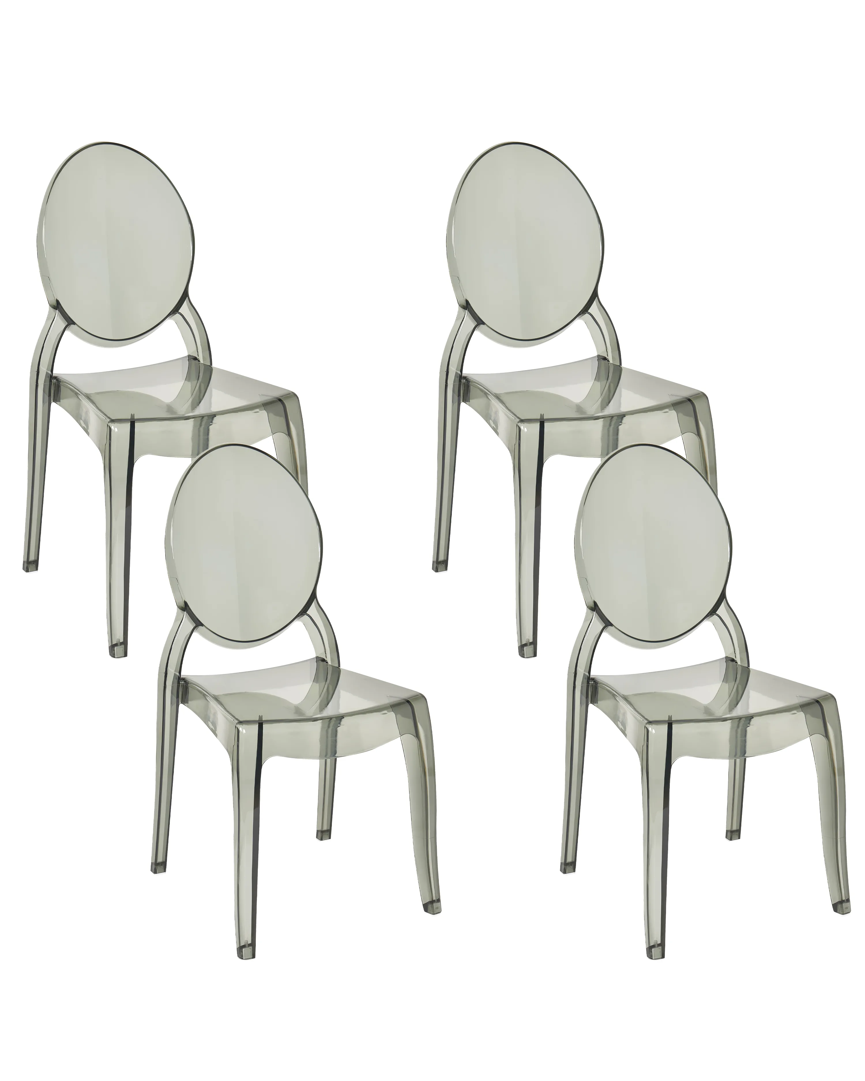 Set of 4 Dining Chairs MERTON Black