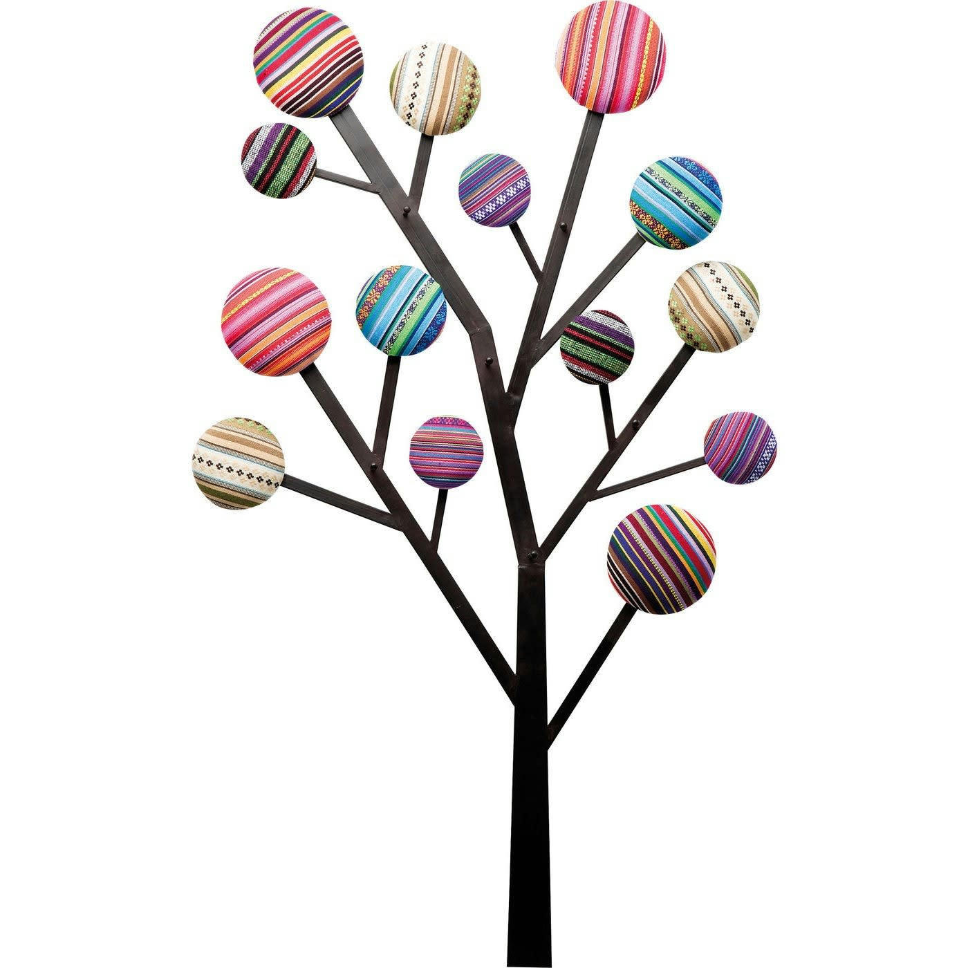 - Patère 6 crochets arbre en acier et coton