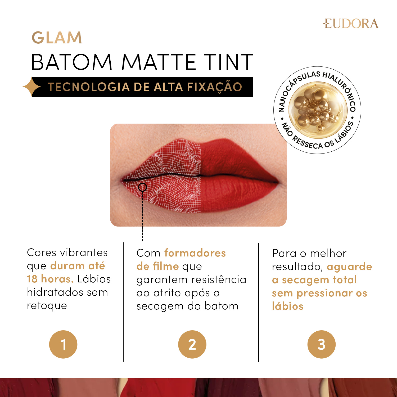Batom Líquido Vinho Sublime Glam Matte Tint 4g