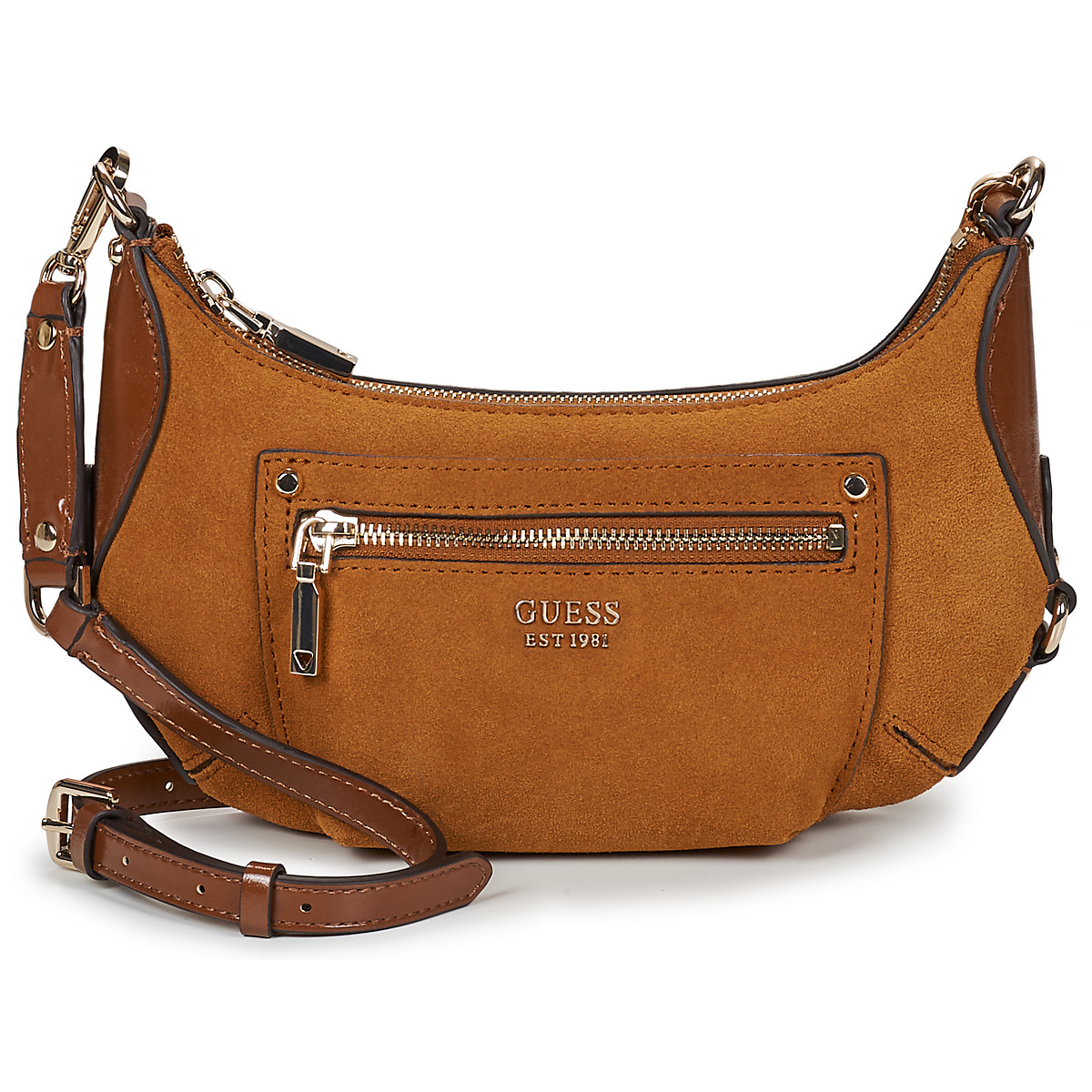 Guess - MARSHA MINI CROSSBODY LEATHER - Cognac