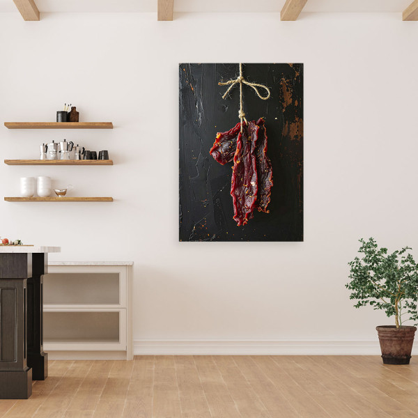 Obraz do kuchni restauracji baru jadalni, Suszone mięso 20x30