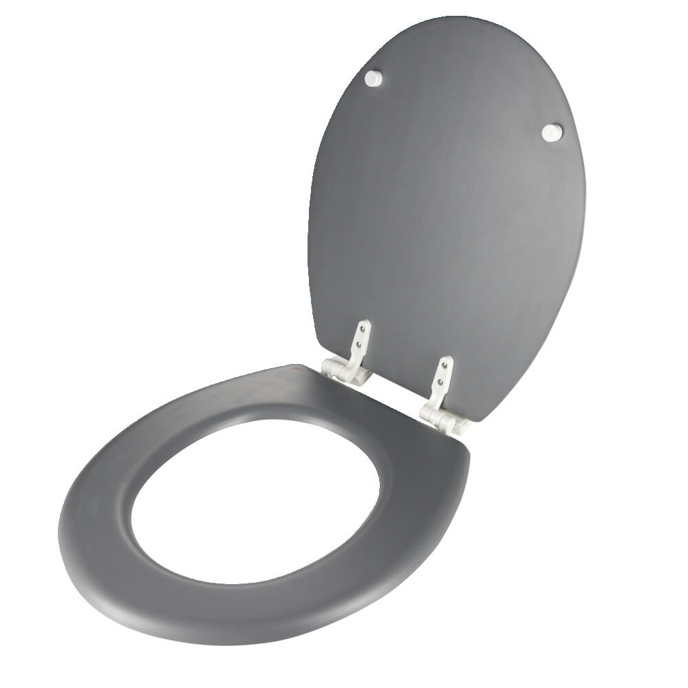 Abattant WC universel bois gris avec visserie