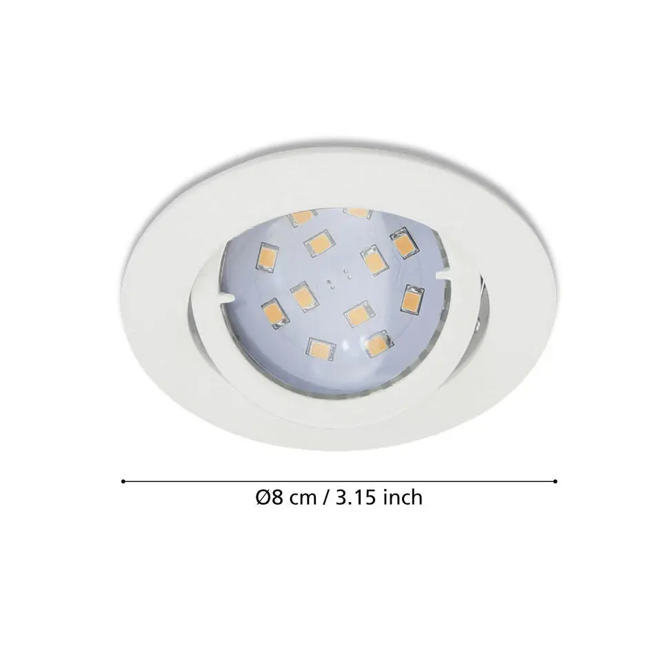 EGLO Tedo Inbouwlamp - GU10 - &Oslash; 8.4 cm - Wit