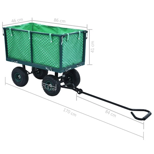 NNEVL Garden Hand Trolley Green 350 kg