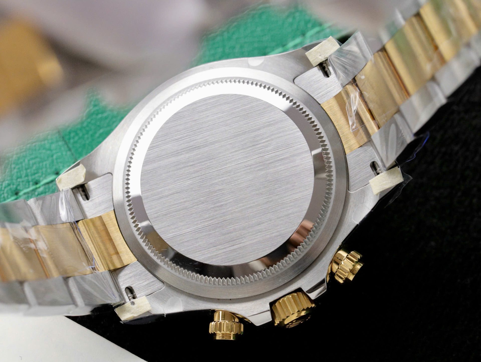 Rolex Daytona 126503 SS/YG Plated Black Dial CZ Diamonds 40mm Oyster Super Clone
