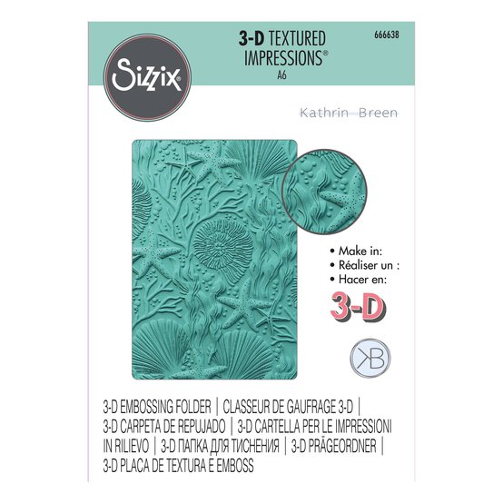 Sizzix Under the Sea 3D Textured Impressions Embossing Folder A6