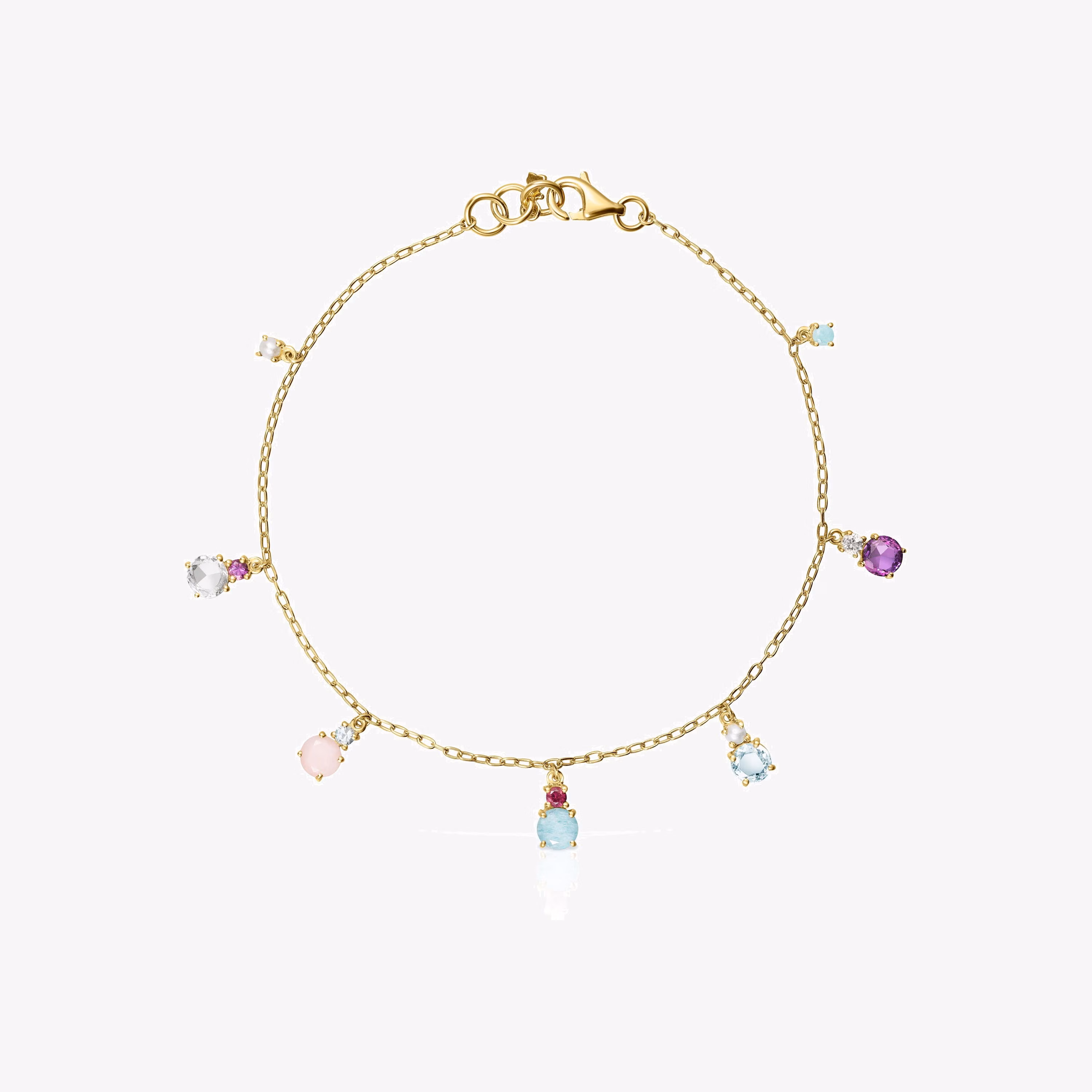 Pulsera de oro con gemas Mini Ivette
