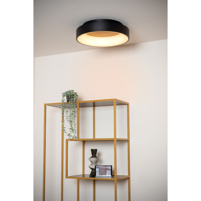 Plafonnier LED Mirage noir Ø 45 cm 1400 lm 33 W LUCIDE