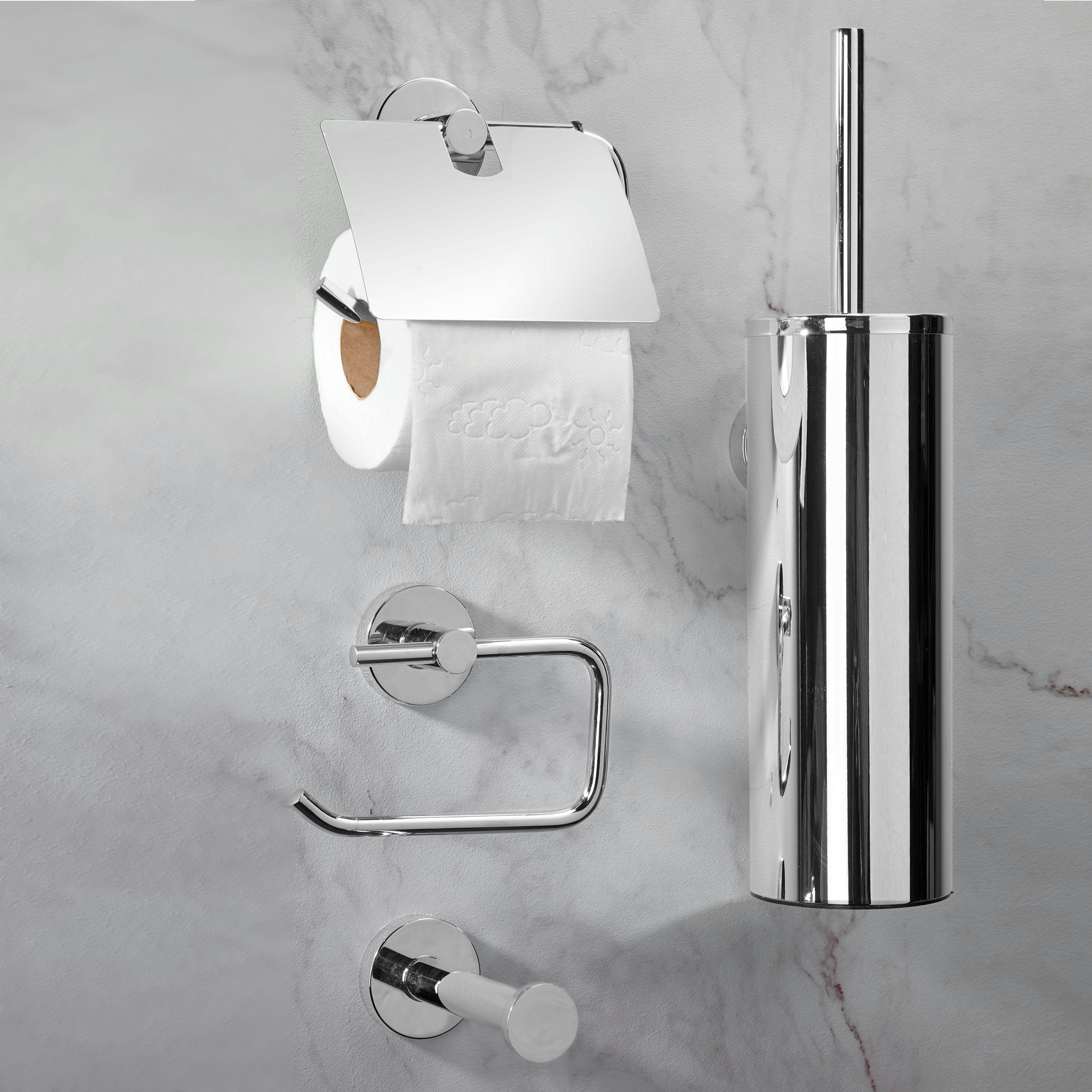 COPERBLINK - Brosse WC chrome brillant à fixer