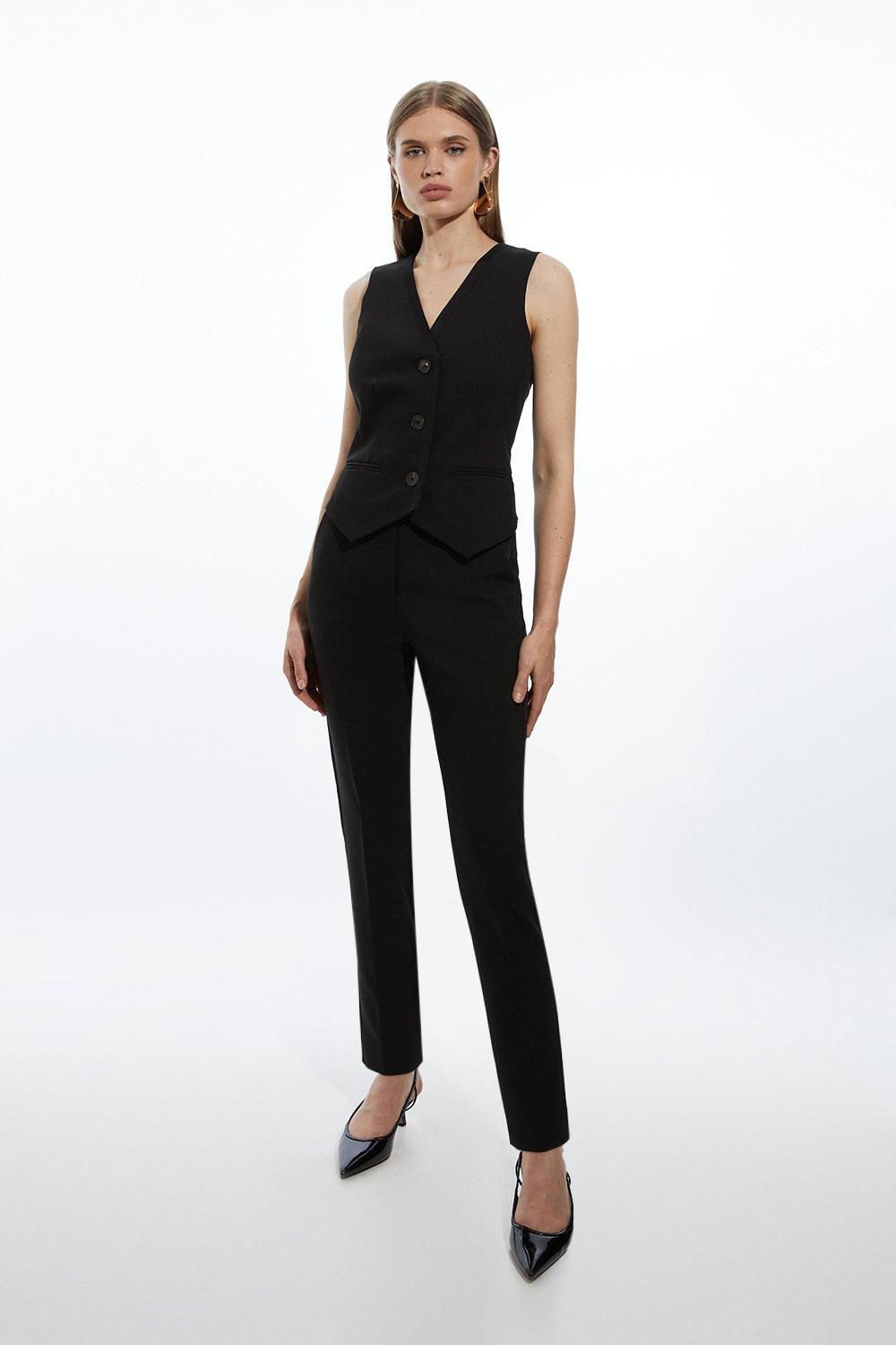 KarenMillen Tall Clean Tailored Grosgrain Tipped Waistcoat